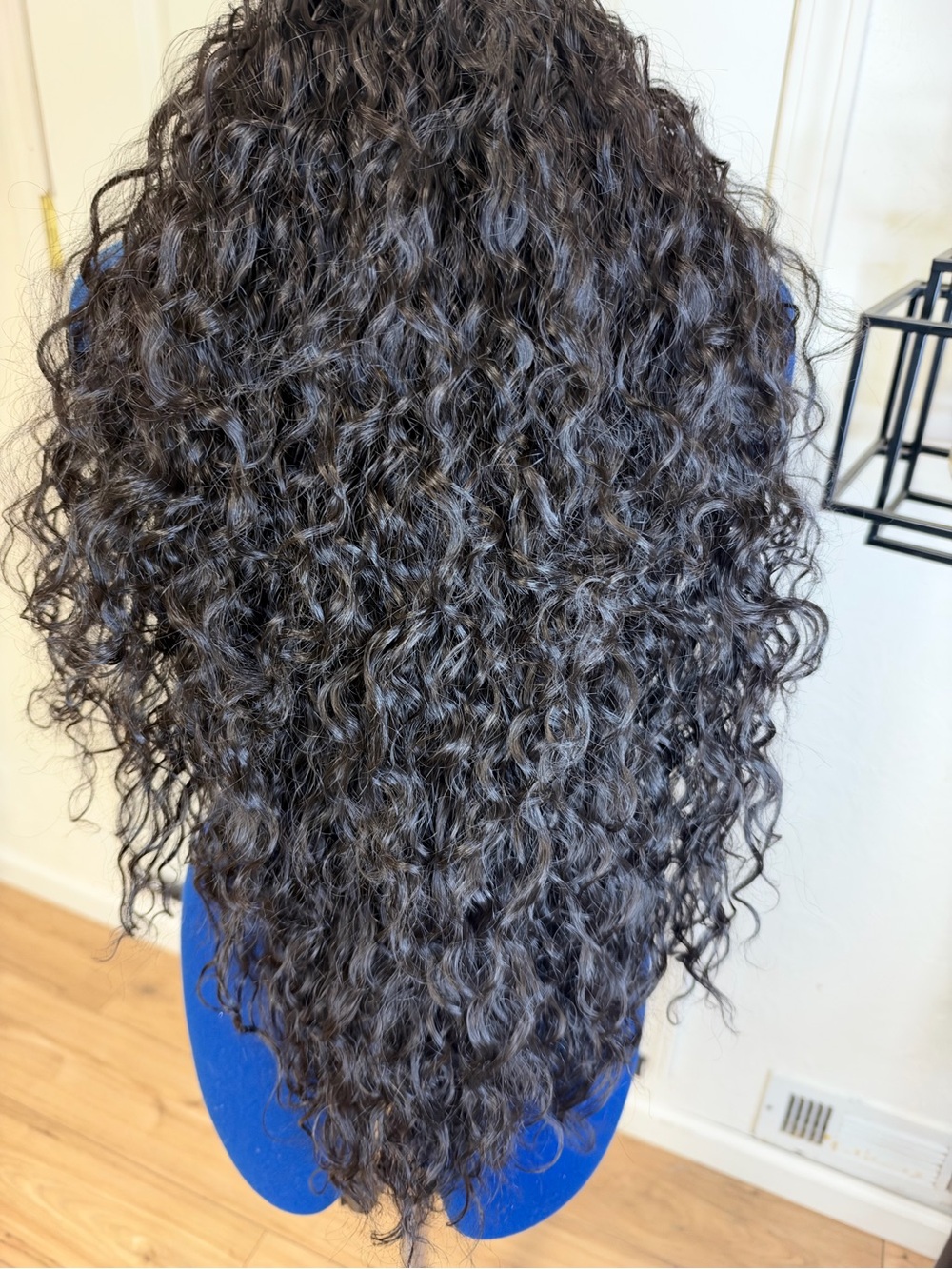 Curly Wig for Women in Deep Black - Sleek Natural Finish